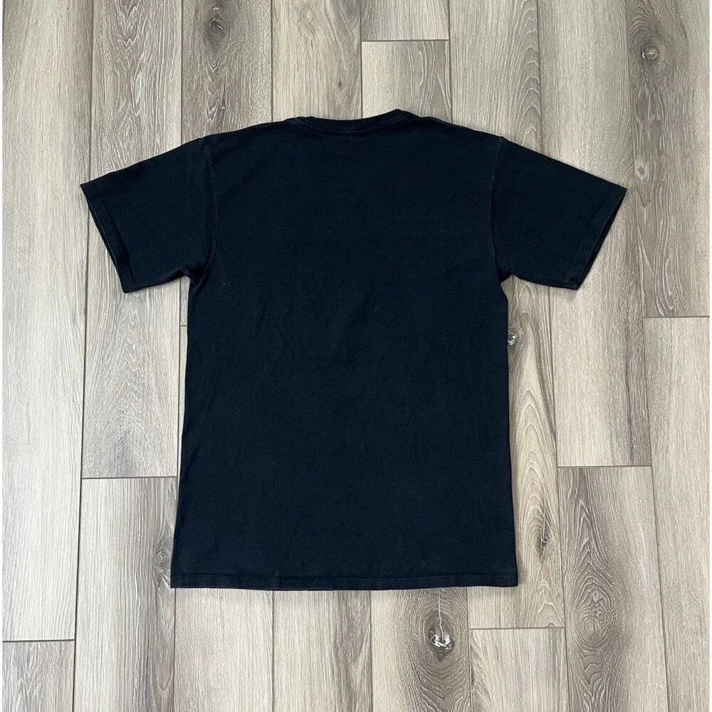 Champion Authentic Black Short Sleeve Tee Mens S 100% Cotton Embroidered Logo - Picture 4 of 8